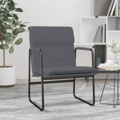 vidaXL Πολυθρόνα Γκρι 55 x 64 x 80 εκ. από Συνθετικό Δέρμα