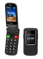 POWERTECH κινητό τηλέφωνο Sentry 4G Flip, 2.8/1.77", dual SIM, πλήκτρο SOS, μαύρο-thumb-2