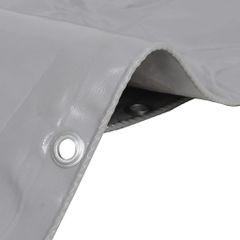 vidaXL Μουσαμάς 650 γρ./μ.² Γκρι 3 x 4 μ.-thumb-1