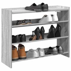 Ράφι παπουτσιών vidaXL Γκρι Sonoma 80x25x62 cm Κατασκευασμένο ξύλο