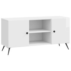 Ντουλάπι TV 102 x 34,5 x 50 εκ. Γυαλιστερό Λευκό 895619