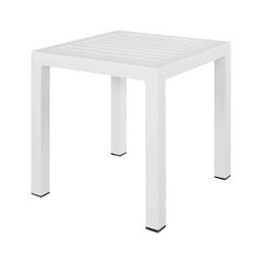 ΤΡΑΠΕΖΙ ΑΛΟΥΜΙΝΙΟΥ QIANA HM5402.01 ΛΕΥΚΟ 45x45x45,5Υ εκ.