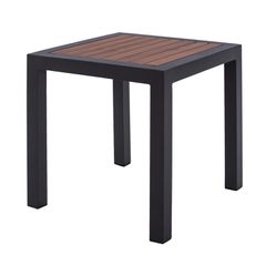 ΤΡΑΠΕΖΙ ΑΛΟΥΜΙΝΙΟΥ SABRA HM5403.02 ΓΚΡΙ ΜΕ POLYWOOD 45Χ45X45,5Yεκ.