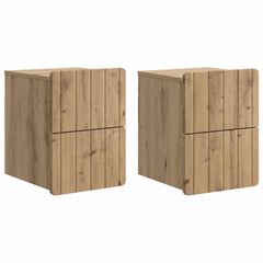 Τοίχου Κρεμαστό Κομοδίνο 2 τεμ. Artisan Δρυς 33 x 34,5 x 43 εκ. 898314