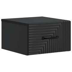 Τοίχου Κρεμαστό Κομοδίνο Μαύρο 34,5 x 33 x 20 εκ. 898597