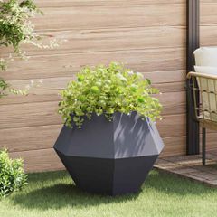 vidaXL Γλάστρα Ανθρακί 75 x 75 x 60 εκ Ατσάλι