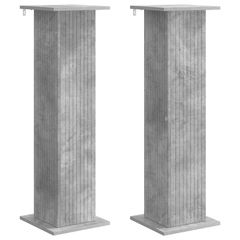 Βάση φυτών 2 τμχ. Γκρι Σκυροδέματος 30,5 x 30 x 100,5 εκ 899751