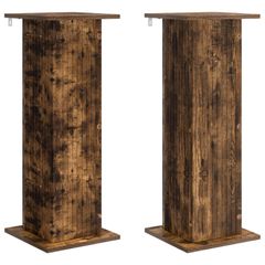 Βάση φυτών 2 τμχ. Καπνισμένο Ξύλο Δρυός 30,5 x 30 x 80,5 εκ 899773