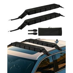 VEVOR Soft Roof Rack Pads, Universal Car Roof Rack Pad, 176LBS Load Capacity Bargage Kayak Carrier με 2 ιμάντες δεσίματος και φορητή τσάντα αποθήκευσης για SUP Canoe Snowboard Paddle Board