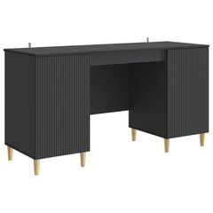 Γραφείο με ράφι Μαύρο 142,5 x 50 x 75 εκ. Επεξεργασμένο Ξύλο 3414595