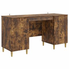 Γραφείο με ράφι Καπνισμένο Ξύλο Δρυός 142,5 x 50 x 75 εκ. 3414599