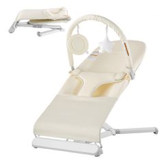 VEVOR Baby Bouncer, Πτυσσόμενο κάθισμα Bouncer για μωρά 0-9 μηνών, Καρέκλα Bouncer νεογέννητων με 2 γωνίες ανάκλισης & περιστρεφόμενη μπάρα παιχνιδιών, φορητό βρεφικό ρολό με τσάντα μεταφοράς για εσωτ