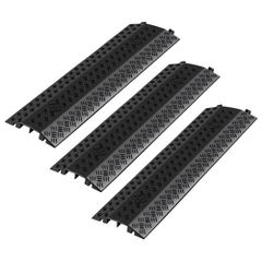 Κάλυμμα καλωδίου VEVOR Drop Over, 7.938 kg/Χωρητικότητα φορτίου άξονα, Κάλυμμα καλωδίου δαπέδου βαρέως τύπου 2 καναλιών, Ράμπα προστασίας σωλήνα καλωδίου, για εσωτερικούς χώρους, περιοχές υψηλής κυκλο