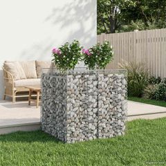 Ανασηκωμένο κρεβάτι gabion 2 τμχ. 100 x 100 x 100 cm Ασημί 3422224