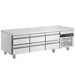 Ψυγείο Πάγκος Συντήρησης με 6 Συρτάρια 250 L Chef’s BasesΔιαστάσεις: 200,2 × 70 × 64,3 cm