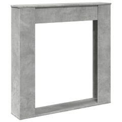 vidaXL Πλαίσιο Τζακιού Γκρι Σκυρ. 100x20x100 εκ. από Επεξ. Ξύλο-thumb-1
