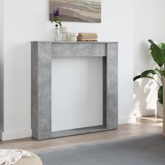 vidaXL Πλαίσιο Τζακιού Γκρι Σκυρ. 100x20x100 εκ. από Επεξ. Ξύλο-thumb-2