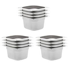 vidaXL Λεκάνες Gastronorm 12 τεμ. GN 1/6 100 χιλ. Ανοξείδωτο Ατσάλι