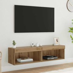 vidaXL Σετ επίπλου τηλεόρασης με LED 2 pcs Artisan Oak 60 x 30 x 30 cm