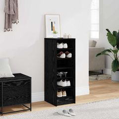 vidaXL Ντουλάπα Παπουτσιών με ράφι Μαύρη Οξυά 32 x 35 x 90 εκ