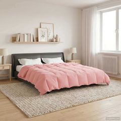vidaXL Χειμερινό Παπλωματοθήκη 220 x 240 cm Χειμώνας Ροζ Αναπνεύσιμο