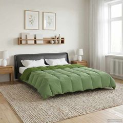 vidaXL Χειμερινό Παπλωματοθήκη 220 x 240 cm Χειμώνας Πράσινο