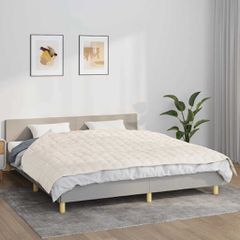 vidaXL Κουβέρτα Βαρύτητας Ανοιχτό Κρεμ 155 x 220 εκ. 7 κ. Υφασμάτινη