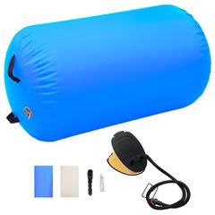 vidaXL Κύλινδρος Γυμναστικής Φουσκωτός Μπλε 100 x 60 εκ. PVC & Τρόμπα