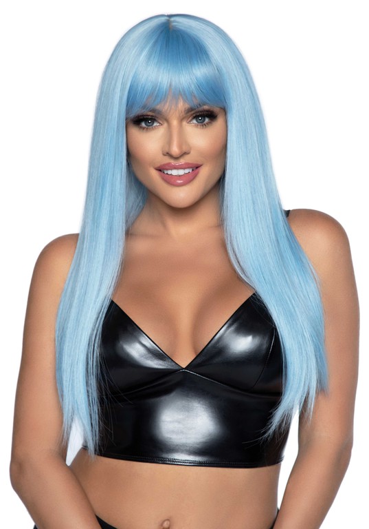 Long straight bang wig