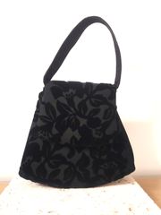 Vintage μαύρη βελούδινη clutch τσάντα Skondras