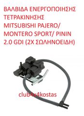 ΒΑΛΒΙΔΑ ΕΝΕΡΓΟΠΟΙΗΣΗΣ ΤΕΤΡΑΚΙΝΗΣΗΣ MITSUBISHI PAJERO/ MONTERO SPORT/ PININ 2.0 GDI (2Χ ΣΩΛΗΝΟΕΙΔΗ)(Α' ΠΟΙΟΤΗΤΑ ΜΕ ΦΠΑ)
