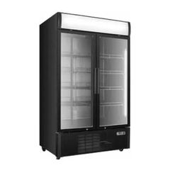 ΠΡΟΣΦΟΡΑ!!! KARAMCO SC1088VC (1001Lit - 130x74,5x199,3cm) Επιδαπέδιο Ψυγείο Αναψυκτικών με 2 Ανοιγόμενες Πόρτες 0/+10°C - Μαύρο