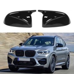 ΚΑΠΑΚΙΑ ΚΑΘΡΕΠΤΩΝ BMW X3 G01,X4 G02,X5 G05,X6 G06,X7 G07 (2017-2020) M STYLE ΜΑΥΡΟ ΓΥΑΛΙΣΤΕΡΟ