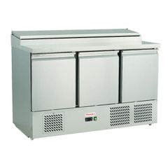 ΠΡΟΣΦΟΡΑ!!! KARAMCO G-PS300V (400 Lit + 8x GN1/6- 136,8x70x100,6cm - 3 Πόρτες - GN 1/1) Ψυγείο Πάγκος Συντήρησης με Λεκανάκια GN +2ºC/+8º ΕΝΕΡΓΙΑΚΗ ΚΛΑΣΗ Α
