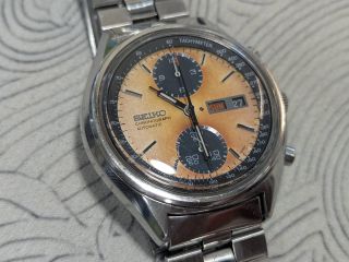 Seiko 6138-8020 Panda Automatic Chronograph Exotic Tropical dial Original bracelet ρολόϊ χρονογράφος