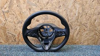 OPEL CORSA F / ASTRA K / VAUXHALL 2017 - 2024 | 39196698 | ΒΟΛΑΝ ΤΙΜΟΝΙΟΥ ΔΕΡΜΑΤΙΝΟ (FLAT BOTTOM) | ΓΝΗΣΙΟ OEM ΜΕΤΑΧΕΙΡΙΣΜΕΝΟ