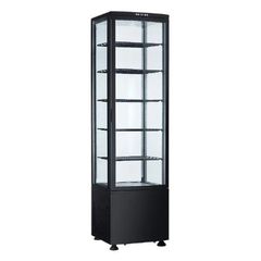 ΠΡΟΣΦΟΡΑ!!! KARAMCO CL-288BLACK (288 Lit - +2/+10°C) Επιδαπέδια Ψυχόμενη Βιτρίνα Μαύρη 4 Όψεων 51,5x48,5x189,5cm