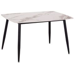 ΤΡΑΠΕΖΙ RAVEN HM9854.04 ΚΕΡΑΜΙΚΟ TOP ΜΕ ΟΨΗ ΜΑΡΜΑΡΟΥ τ.CALACATTA 120x70x73Υεκ.