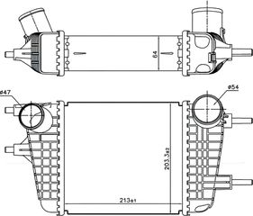 ΨΥΓΕΙΟ INTERCOOLER 1.2 DIG BENZINH (215x203x64)