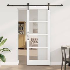 Συρόμενη Πόρτα ORKDAL Λευκό και Μαύρο 83 x 211 εκ. 3331860