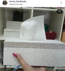 Θήκη για χαρτομάντιλα με στρας