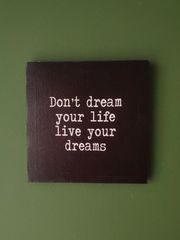 Don't Dream Your Life Canvas 20x20cm | Minimal Vintage Wall Art