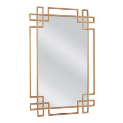 Καθρέπτης Τοίχου ArteLibre BELEN Χρυσό Μέταλλο/Γυαλί 80x1.5x50cm
