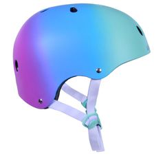 Κράνος ποδηλάτου ,skate, ΑΘΛΟΠΑΙΔΙΑ 10015 Ρυθμιζόμενο Πράσινο/Ροζ/Μπλε Gradient-thumb-1