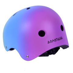 Κράνος ποδηλάτου ,skate, ΑΘΛΟΠΑΙΔΙΑ 10015 Ρυθμιζόμενο Πράσινο/Ροζ/Μπλε Gradient-thumb-3
