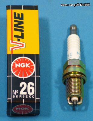 ΛΥΡΗΣ NGK SPARK PLUG ΔΥΟ ΑΚΙΔΕΣ V-LINE BKR6EKC 6895