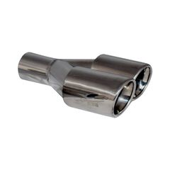Διπλή Απόληξη Εξάτμισης Roll Mirror Polished
