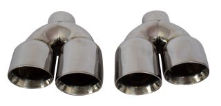 Διπλή Απόληξη Εξάτμισης Double Wall Mirror Polished
