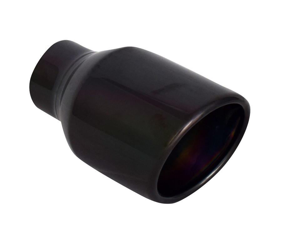 Μονή Απόληξη Εξάτμισης Roll Μαύρο - 114mm