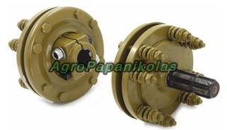 ΣΥΜΠΛΕΚΤΗΣ ΑΞΟΝΑ PTO Τ60-Τ80 2 ΘΕΡΜΟΥΙΤx160mm ΚΑΡΡΕ+ΑΞΟΝΑΣ D35 Z6 1800Nm